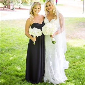 Black strapless dress